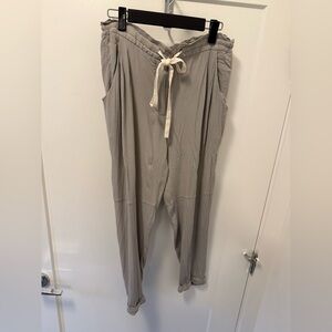 Wilfred Light Gray Women's Drawstring Casual Pants large aritzia